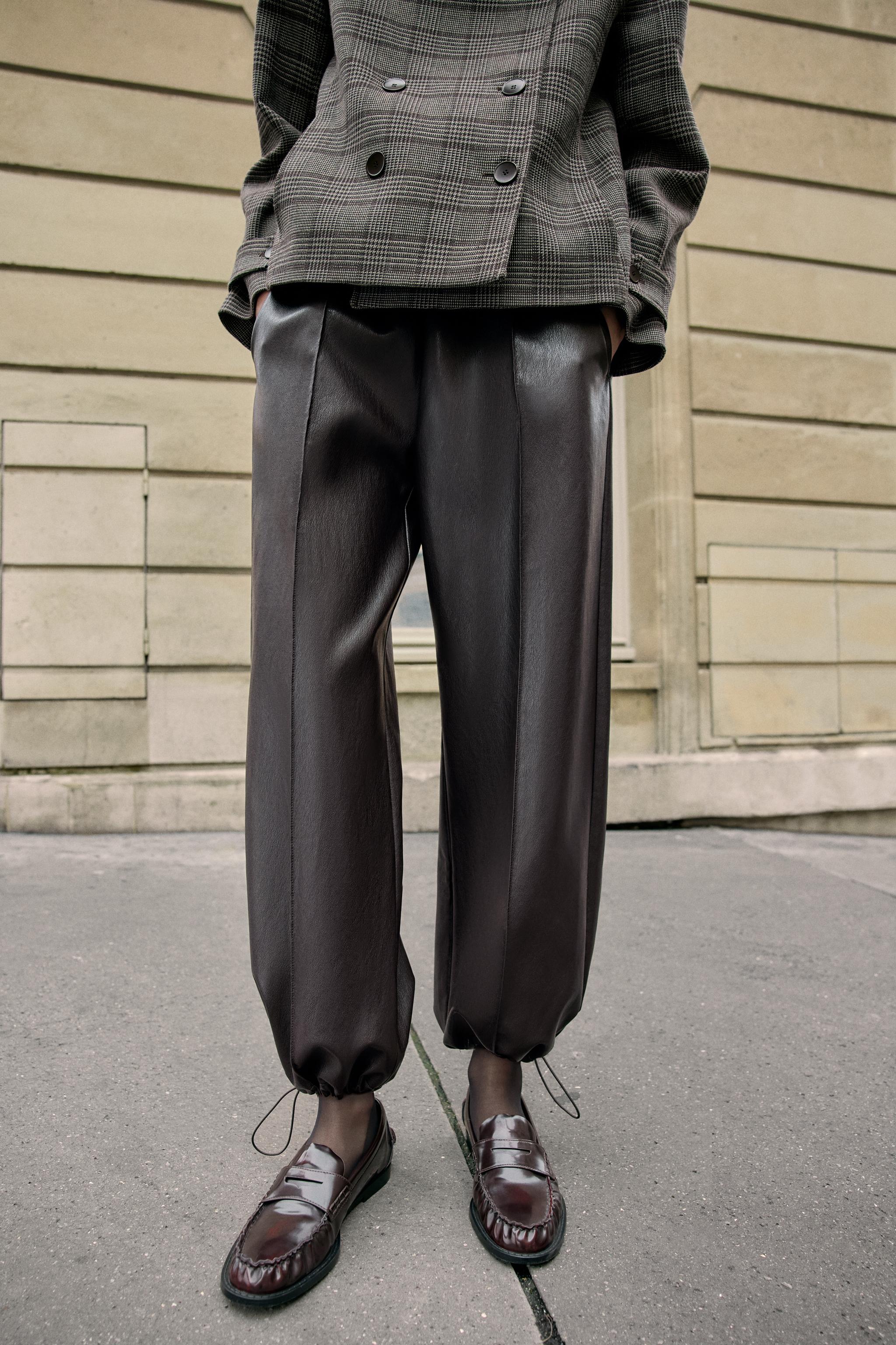PANTALON BOUFFANT MATIÈRE SYNTHÉTIQUE